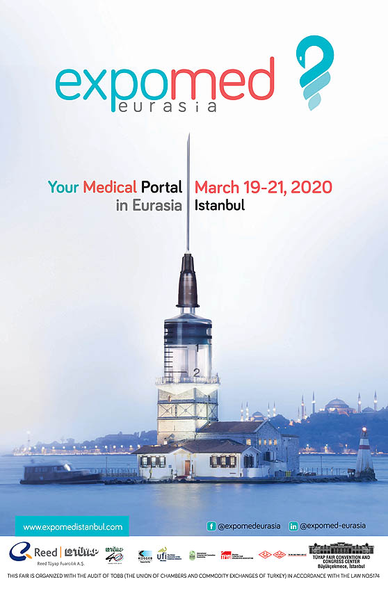 ExpoMed Eurasia 2020 on March 19-21, 2020 in Istanbul, Turkey.