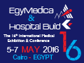EgyMedica 2016 on 05-07 May, 2016 at Cairo Convention Center, Cairo, Egypt.