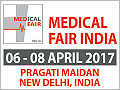 Medical Fair India 2017 on April 6-8, 2017 in New Delhi, India.