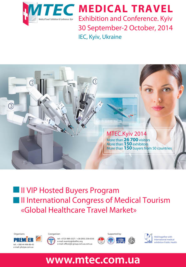 Medical Travel Exhibition and Conference - MTEC.Kiev on 30 September - 2 October, 2014 in IEC, Kiev, Ukraine.