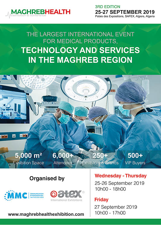 Maghreb Health & InterLab 2019 on September 25-27, 2019 in Algiers, Algeria.