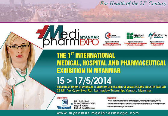 Myanmar Medi-Pharm Expo 2014 on at Yangon, Myanmar.