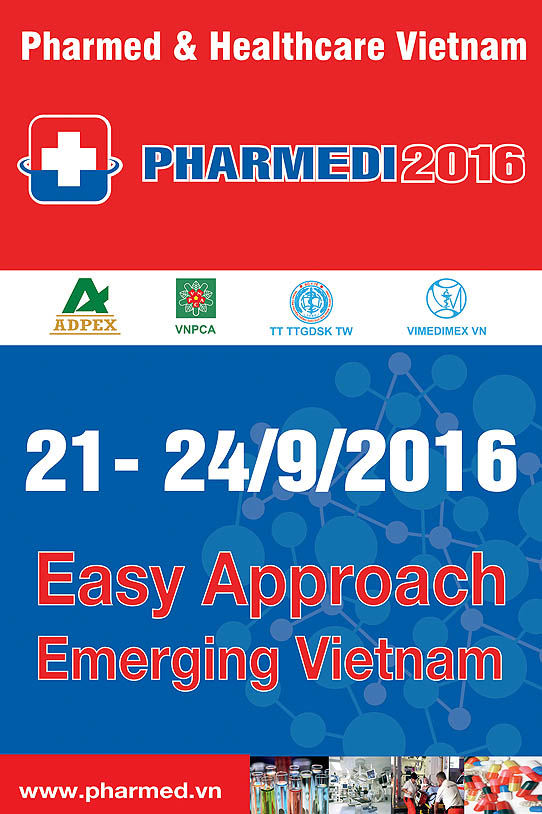 PHARMEDI 2016 - PHARMED & HEALTHCARE VIETNAM 2016 on September 21-24, 2016 at SECC, HCMC, Vietnam.