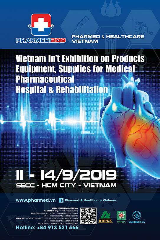 PHARMEDI 2019 - PHARMED & HEALTHCARE VIETNAM 2019 on September 11-14, 2019 at SECC, HCMC, Vietnam.