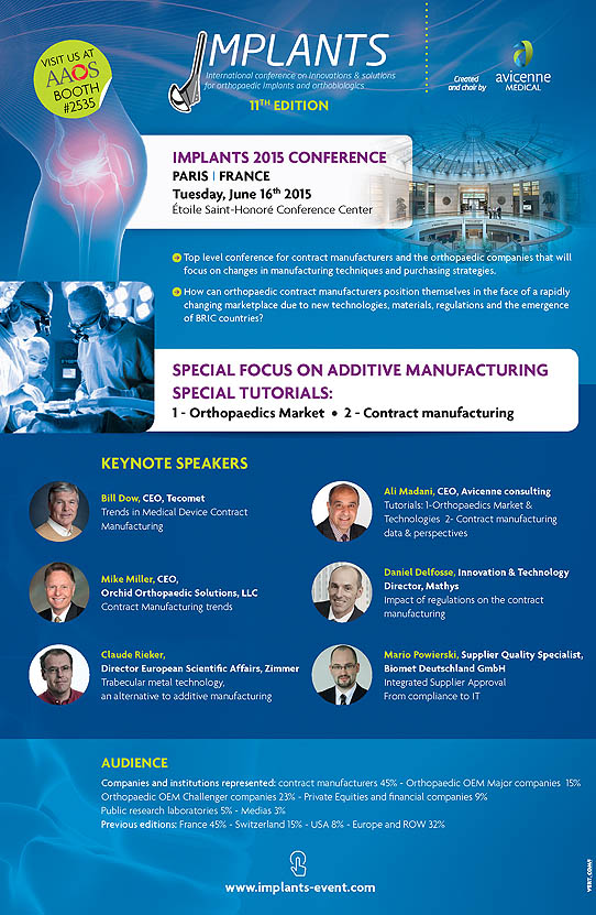 IMPLANTS Conference 2015 on June 16, 2015 in Paris, France.