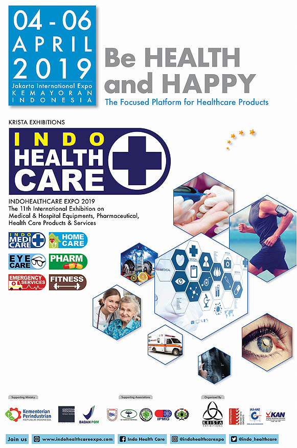 INDOHEALTHCARE EXPO 2019 on 04-06 April 2019 at Jakarta Convention Centre, Senayan, Indonesia.