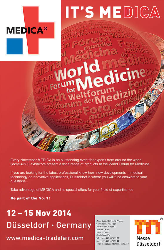 MEDICA 2014 on 12-15 November, 2014 in Dusseldorf, Germany.