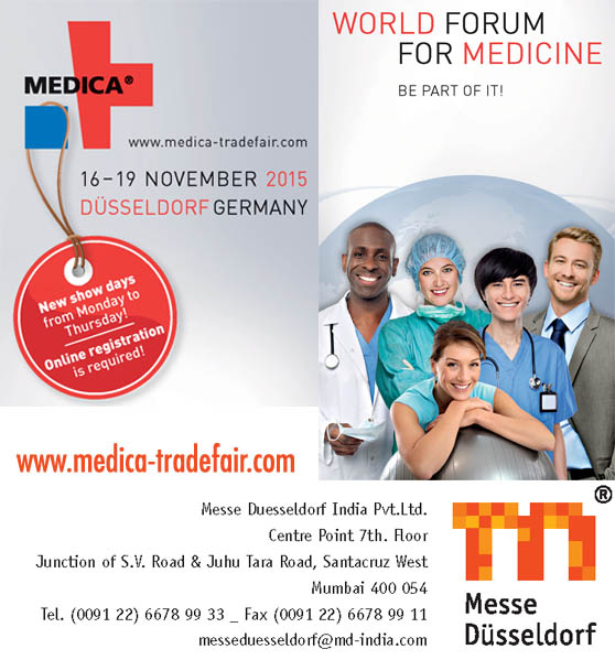 MEDICA 2015 on 16-19 November, 2015 in Dusseldorf, Germany.