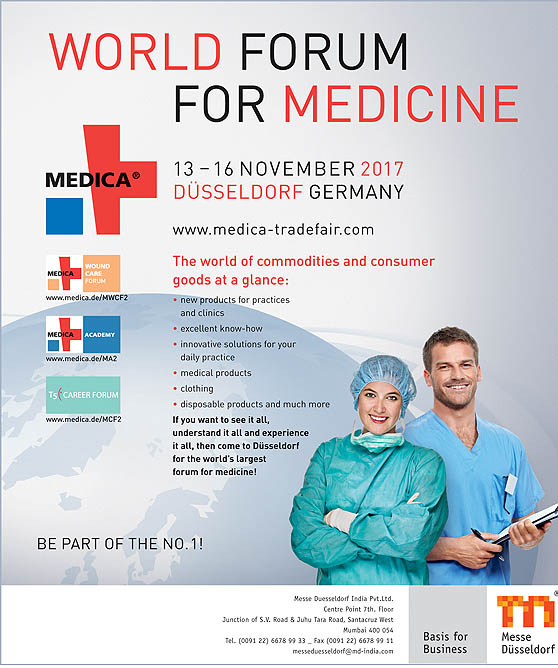 MEDICA 2017 on 13-16 November, 2017 in Dusseldorf, Germany.