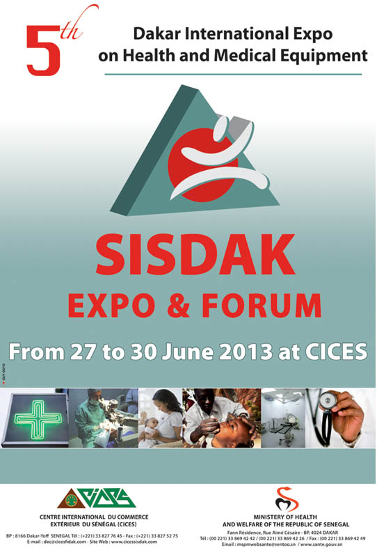 SISDAK Expo & Forum 2013 From 27 to 30 June, 2013 at CICES, Dakar, Senegal.