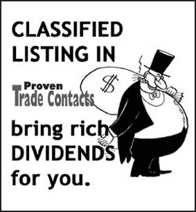 FREE Classified Listing in Proven Trade Contacts !