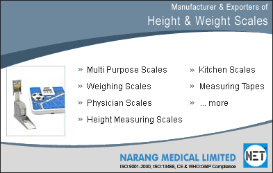 Manufacturer & Exporters of Height & Weight Scales