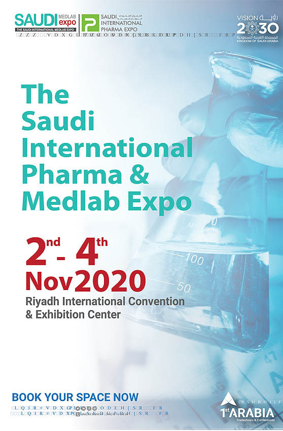 The Saudi International Pharma & Medlab Expo 2020 from 2-4 November, 2020 at Riyadh International Convention & Exhibition Center, Riyadh, Saudi Arabia.