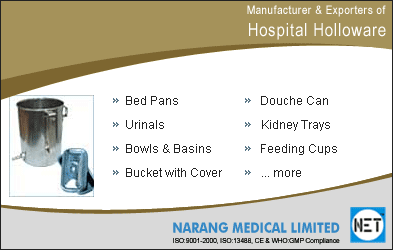 Manufacturer & Exporters of Hospital Holloware
