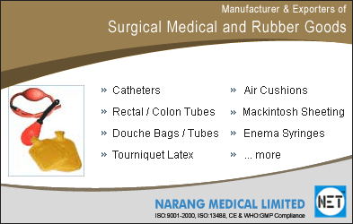 Manufacturer & Exporters of Surgical Medical and Rubber Goods